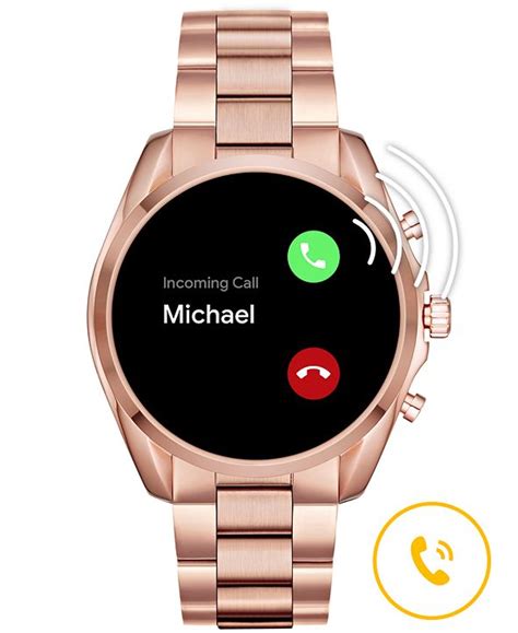 michael kors smartwatch rose gold macys|Michael Kors bradshaw smartwatch gold.